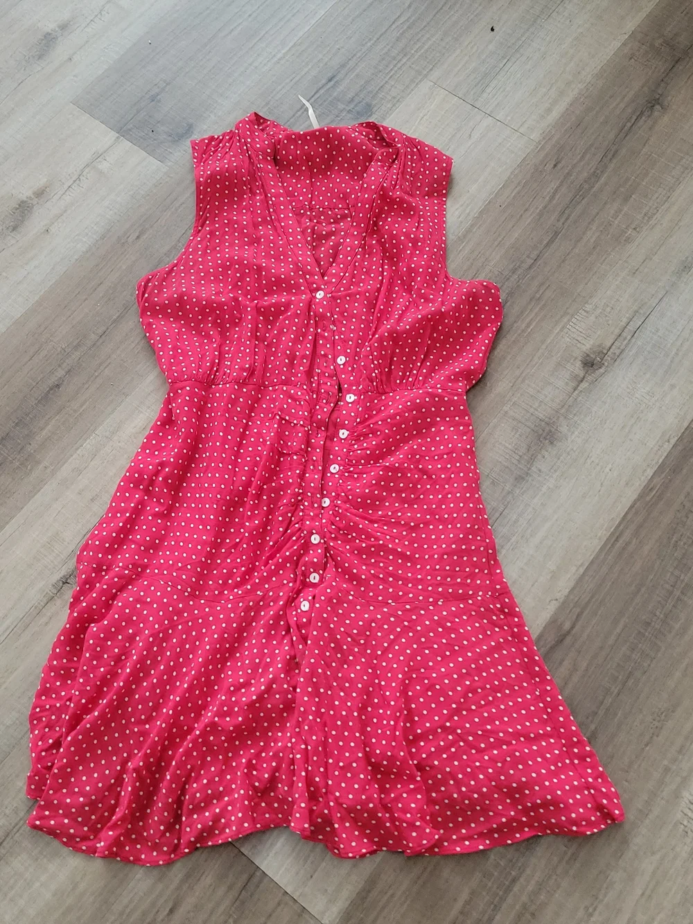 Free People Red Polka Dot Sleeveless Mini Dress